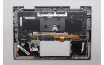 Lenovo 5M11R39479 C-Cover with keyboard, Arabic, Luna Grey, FingerPrint Reader, WWAN, US