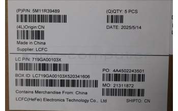 Lenovo 5M11R39489 C-Cover with keyboard, Czech Slovakian, Luna Grey, FingerPrint Reader, WWAN, UK