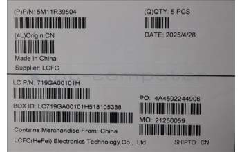 Lenovo 5M11R39504 C-Cover with keyboard, German, Luna Grey, FingerPrint Reader, WWAN, UK