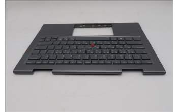 Lenovo 5M11R39519 C-Cover with keyboard, Korean, Luna Grey, FingerPrint Reader, WWAN, US