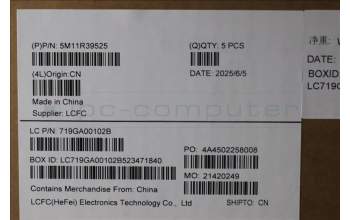 Lenovo 5M11R39525 C-Cover with keyboard, Norwegian, Luna Grey, FingerPrint Reader, WWAN, UK