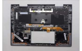 Lenovo 5M11R39535 C-Cover with keyboard, Spanish, Luna Grey, FingerPrint Reader, WWAN, UK
