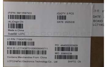 Lenovo 5M11R87933 C-Cover with keyboard, US English, Black/Grey, FingerPrint Reader, WLAN, US