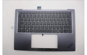 Lenovo 5M11R87936 C-Cover with keyboard, French, Black/Grey, FingerPrint Reader, WLAN, US