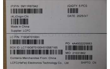 Lenovo 5M11R87942 C-Cover with keyboard, Icelandic, Black/Grey, FingerPrint Reader, WLAN, UK