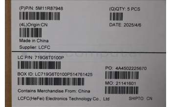 Lenovo 5M11R87948 C-Cover with keyboard, Norwegian, Black/Grey, FingerPrint Reader, WLAN, UK