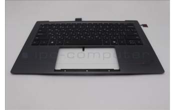 Lenovo 5M11R87961 C-Cover with keyboard, Ukraine, Black/Grey, FingerPrint Reader, WLAN, US