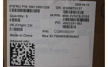 Lenovo 5M11R91338 C-Cover with keyboard, Arabic, Luna Grey, Backlight, World Face Camera, US