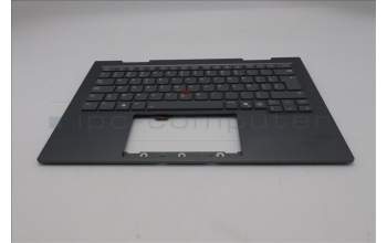 Lenovo 5M11R91405 C-Cover with keyboard, Belgian, Grey, Backlight, FingerPrint Reader, UK