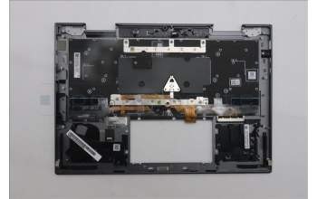 Lenovo 5M11R91423 C-Cover with keyboard, French, Grey, Backlight, FingerPrint Reader, US