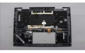 Lenovo 5M11R91429 C-Cover with keyboard, Greek, Grey, Backlight, FingerPrint Reader, US