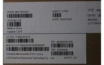 Lenovo 5M11R91447 C-Cover with keyboard, Norwegian, Grey, Backlight, FingerPrint Reader