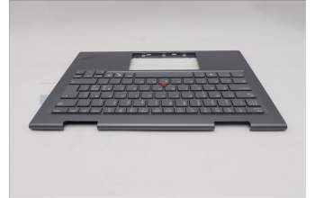 Lenovo 5M11R91449 C-Cover with keyboard, Nordic, Grey, Backlight, FingerPrint Reader, UK