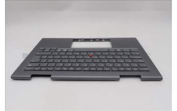 Lenovo 5M11R91471 C-Cover with keyboard, UK English, Grey, Backlight, FingerPrint Reader, UK