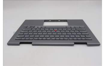 Lenovo 5M11R91478 C-Cover with keyboard, Arabic, Grey, Backlight, FingerPrint Reader, WWAN, US