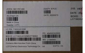 Lenovo 5M11R91489 C-Cover with keyboard, Danish, Grey, Backlight, FingerPrint Reader, WWAN, UK