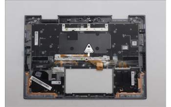 Lenovo 5M11R91497 C-Cover with keyboard, French, Grey, Backlight, FingerPrint Reader, WWAN, US