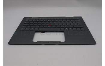 Lenovo 5M11R91508 C-Cover with keyboard, Hungarian, Grey, Backlight, FingerPrint Reader, WWAN, UK