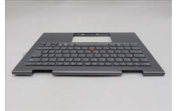 Lenovo 5M11R91511 C-Cover with keyboard, Italian, Grey, Backlight, FingerPrint Reader, WWAN, UK