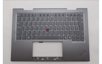 Lenovo 5M11R91529 C-Cover with keyboard, Slovenian, Grey, Backlight, FingerPrint Reader, WWAN, UK