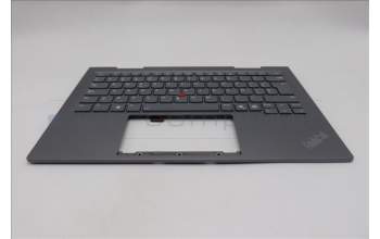 Lenovo 5M11R91532 C-Cover with keyboard, Spanish, Grey, Backlight, FingerPrint Reader, WWAN, UK