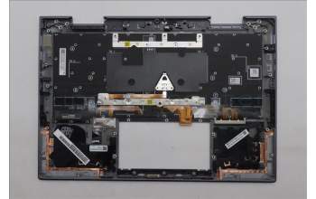 Lenovo 5M11R91545 C-Cover with keyboard, UK English, Grey, Backlight, FingerPrint Reader, WWAN, UK