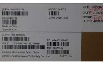 Lenovo 5M11S00768 MECH_ASM WUXGA_FHD IR_BK_BOE