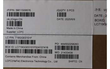 Lenovo 5M11S09576 C-Cover with keyboard, Nordic, Black, Backlight, UK