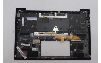 Lenovo 5M11S09589 C-Cover with keyboard, Switzerland, Black, Backlight, UK