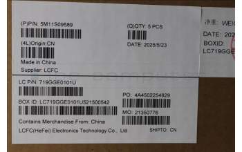 Lenovo 5M11S09589 C-Cover with keyboard, Switzerland, Black, Backlight, UK