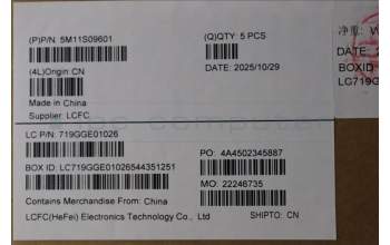 Lenovo 5M11S09601 C-Cover with keyboard, Ukraine, Black, Backlight, US