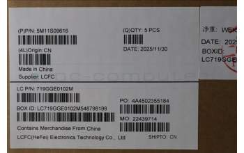 Lenovo 5M11S09616 C-Cover with keyboard, Danish, Black, Backlight, WWAN, UK