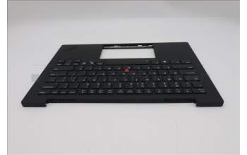 Lenovo 5M11S09622 C-Cover with keyboard, US English Euro, Black, Backlight, WWAN