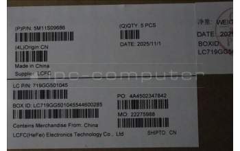 Lenovo 5M11S09686 C-Cover with keyboard, Spanish, Black, UK