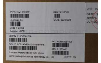 Lenovo 5M11S09691 C-Cover with keyboard, German, Black, UK