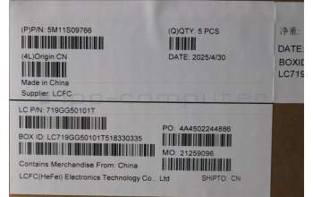 Lenovo 5M11S09766 C-Cover with keyboard, Spanish, Black, Backlight, UK