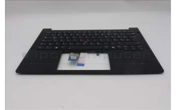 Lenovo 5M11S09772 C-Cover with keyboard, German, Black, Backlight, UK