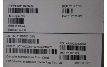 Lenovo 5M11S09784 C-Cover with keyboard, Hebrew, Black, Backlight, US