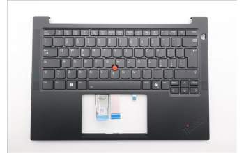 Lenovo 5M11S09788 C-Cover with keyboard, Italian, Black, Backlight, UK