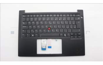 Lenovo 5M11S09804 C-Cover with keyboard, Czech Slovakian, Black, Backlight, UK