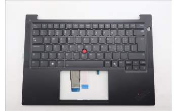 Lenovo 5M11S09822 C-Cover with keyboard, Switzerland, Black, Backlight, UK