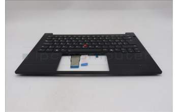 Lenovo 5M11S09822 C-Cover with keyboard, Switzerland, Black, Backlight, UK