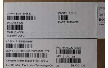 Lenovo 5M11S09830 C-Cover with keyboard, UK English, Black, Backlight, UK