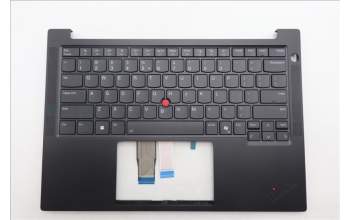 Lenovo 5M11S09834 C-Cover with keyboard, US English Euro, Black, Backlight, US