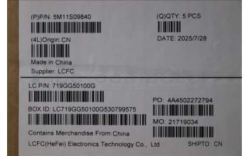 Lenovo 5M11S09840 C-Cover with keyboard, Bulgarian, Black, Backlight, UK