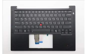 Lenovo 5M11S09878 C-Cover with keyboard, Ukraine, Black, Backlight, US
