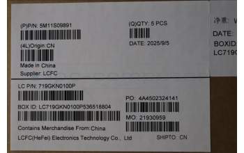 Lenovo 5M11S09891 C-Cover with keyboard, Danish, Black, UK