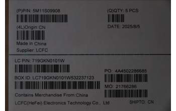 Lenovo 5M11S09908 C-Cover with keyboard, Portuguese, Black, UK