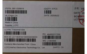 Lenovo 5M11S09919 C-Cover with keyboard, Nordic, Black, UK