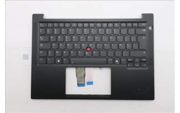 Lenovo 5M11S09964 C-Cover with keyboard, Belgian, Black, Backlight, UK